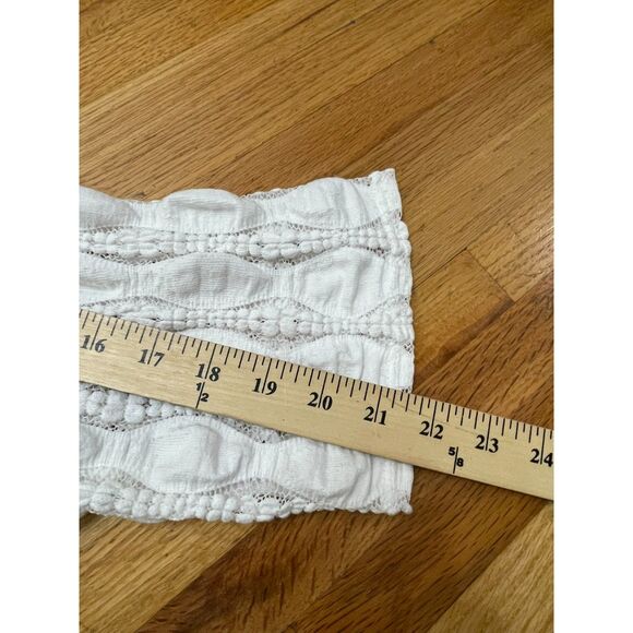 Soft Surroundings Women's 2X White Dress Cotton Shift Mini Textured Boho Stretch - Picture 9 of 9